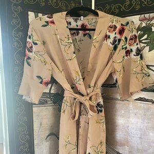 Floral Nude/Sand Color w/Floral Patter Romper Sz M-L